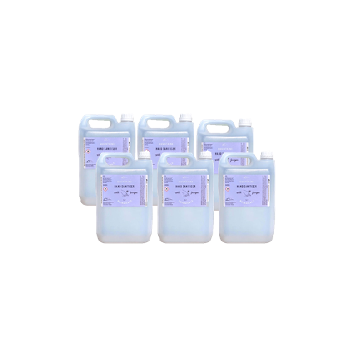 6 x Hand Sanitiser Liquid Large Bulk 5 Litre 71% Alcohol UK Manufacturer British Made Premium Grade