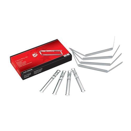 100 2-Piece Metal Filing Clip Paper Fasteners For Files by 5 Star Office, PRM1042