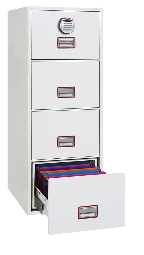 Phoenix World Class Vertical Fire File FS2254E 4 Drawer Filing Cabinet with Electronic Lock
