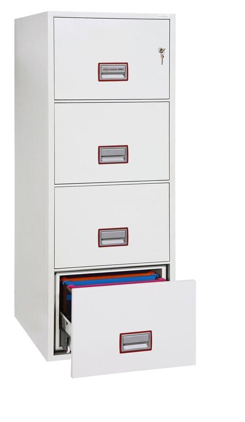 Phoenix World Class Vertical Fire File FS2254K 4 Drawer Filing Cabinet with Key Lock by Phoenix, PSFS2254K