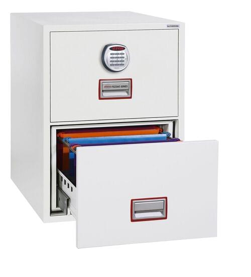Phoenix World Class Vertical Fire File FS2262E 2 Drawer Filing Cabinet with Electronic Lock by Phoenix, PSFS2262E