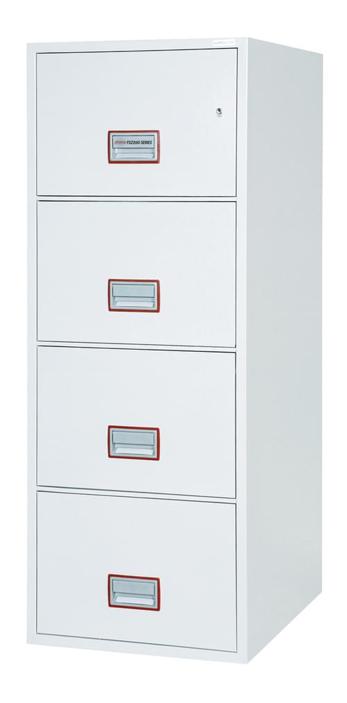 Phoenix World Class Vertical Fire File FS2264K 4 Drawer Filing Cabinet with Key Lock by Phoenix, PSFS2264K