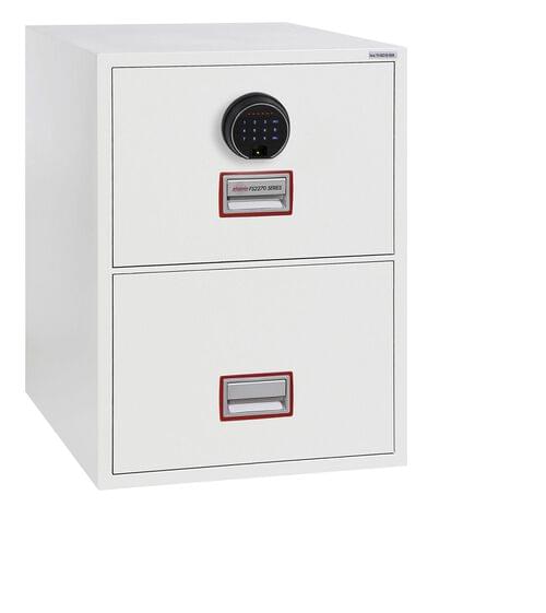 Phoenix World Class Vertical Fire File FS2272F 2 Drawer Filing Cabinet with Fingerprint Lock by Phoenix, PSFS2272F