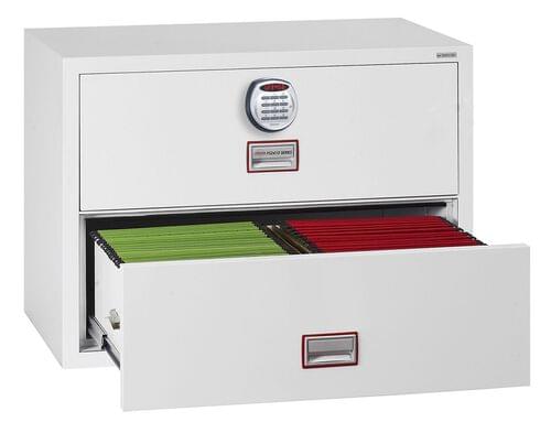 Phoenix World Class Lateral Fire File FS2412E 2 Drawer Filing Cabinet with Electronic Lock by Phoenix, PSFS2412E
