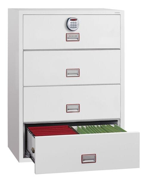 Phoenix World Class Lateral Fire File FS2414E 4 Drawer Filing Cabinet with Electronic Lock by Phoenix, PSFS2414E