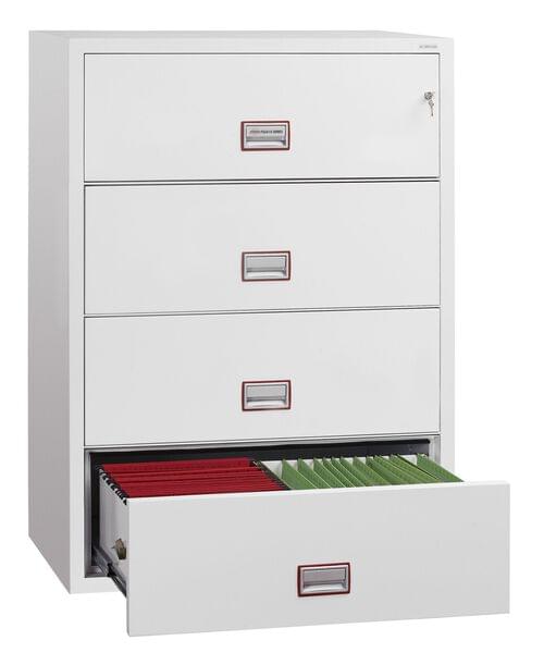Phoenix World Class Lateral Fire File FS2414K 4 Drawer Filing Cabinet with Key Lock by Phoenix, PSFS2414K