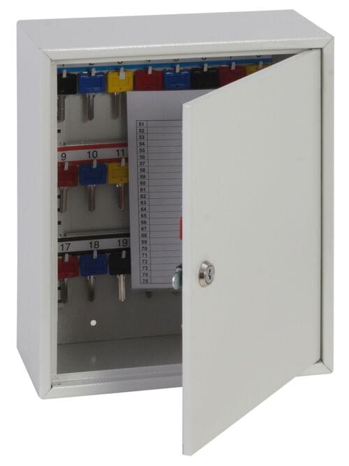 Phoenix Deep Plus & Padlock Key Cabinet KC0501K 24 Hook with Key Lock by Phoenix, PSKC0501K