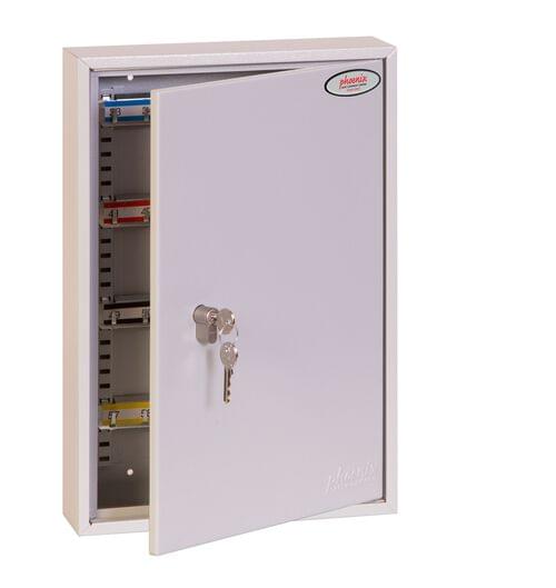 Phoenix Commercial Key Cabinet KC0602P 64 Hook with Key Lock. by Phoenix, PSKC0602P