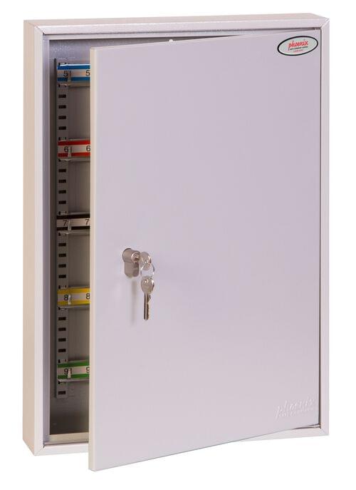 Phoenix Commercial Key Cabinet KC0603P 100 Hook with Key Lock. by Phoenix, PSKC0603P