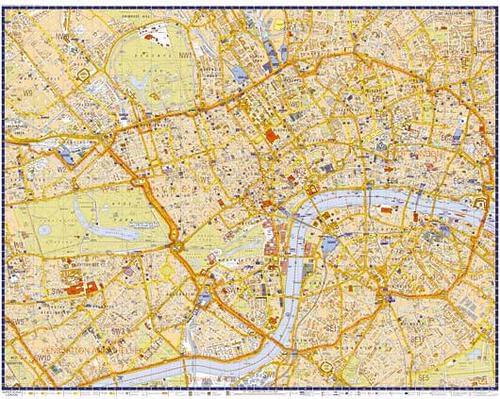 mm Framed Map Of London SS by Office Star Group, MAP015