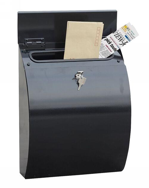 Phoenix Curvo Top Loading Mail Box MB0112KB in Black with Key Lock by Phoenix, PSMB0112KB