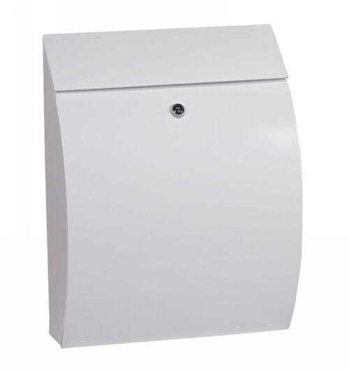 Phoenix Curvo Top Loading Mail Box MB0112KW in White with Key Lock by Phoenix, PSMB0112KW