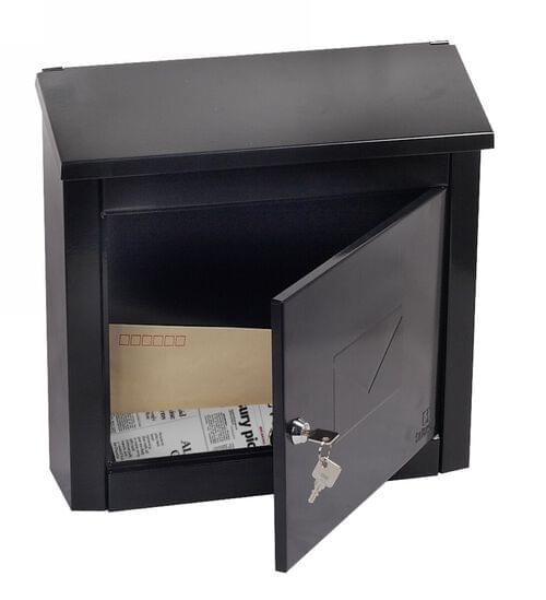 Phoenix Moda Top Loading Mail Box MB0113KB in Black with Key Lock