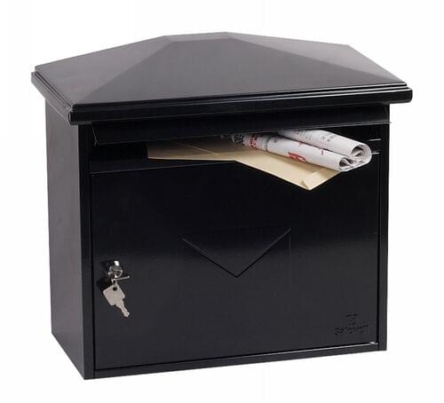 Phoenix Libro Front Loading Mail Box MB0115KB in Black with Key Lock