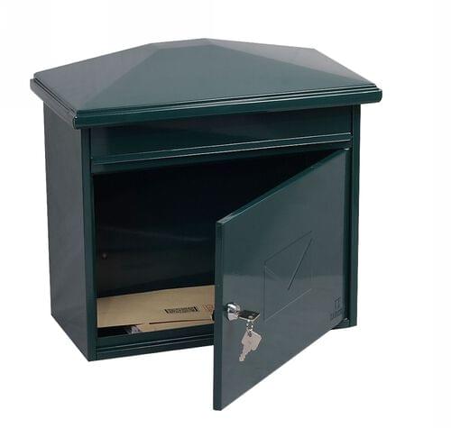 Phoenix Libro Front Loading Mail box MB0115KG in Green with Key Lock by Phoenix, PSMB0115KG