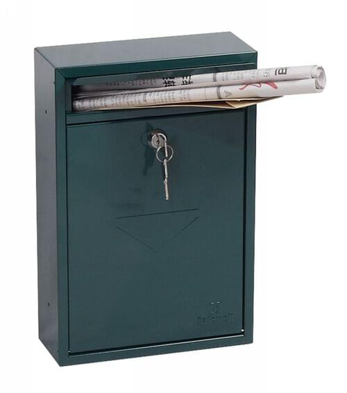 Phoenix Letra Front Loading Mail Box MB0116KG in Green with Key Lock by Phoenix, PSMB0116KG