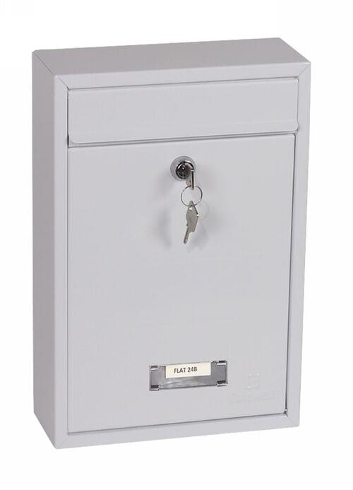Phoenix Letra Front Loading Mail Box MB0116KW in White with Key Lock by Phoenix, PSMB0116KW
