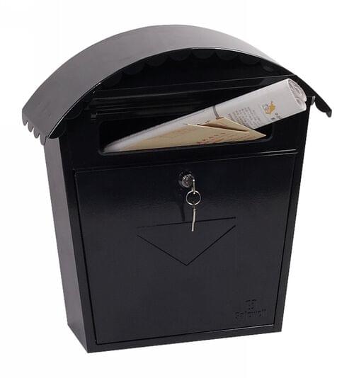 Phoenix Clasico Front Loading Mail Box MB0117KB in Black with Key Lock by Phoenix, PSMB0117KB
