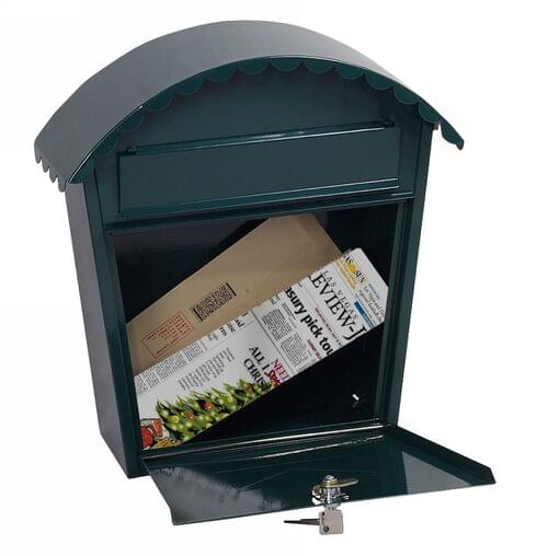 Phoenix Clasico Front Loading Mail Box MB0117KG in Green with Key Lock by Phoenix, PSMB0117KG