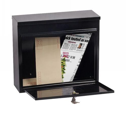 Phoenix Correo Front Loading Mail Box MB0118KB in Black with Key Lock by Phoenix, PSMB0118KB
