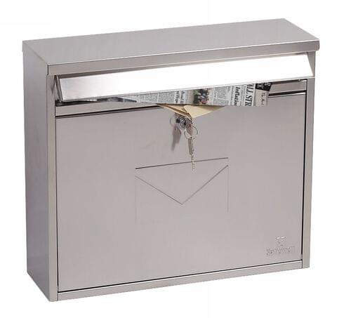 Phoenix Correo Front Loading Mail Box MB0118KS in Stainless Steel with Key Lock by Phoenix, PSMB0118KS
