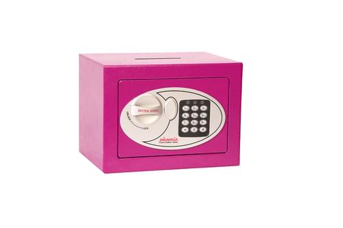 Phoenix Compact Home Office SS0721EPD Pink Security Safe with Electronic Lock & Deposit Slot by Phoenix, PSSS0721EPD