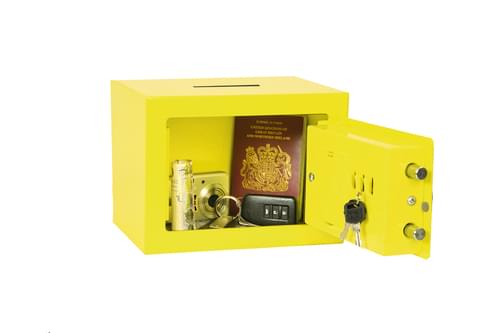 Phoenix Compact Home Office SS0721EYD Yellow Security Safe with Electronic Lock & Deposit Slot