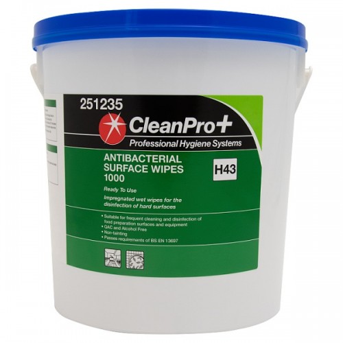 Antibacterial Cleaning Surface Wet Wipes Large Bulk Buy Tub of 1000 Office & Home Use