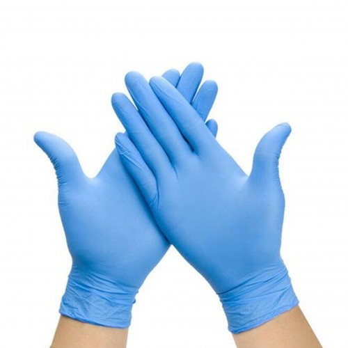 Strong Blue Nitrile Disposable Uni-Gloves Latex-Free and Powder-Free Stretchy MEDIUM