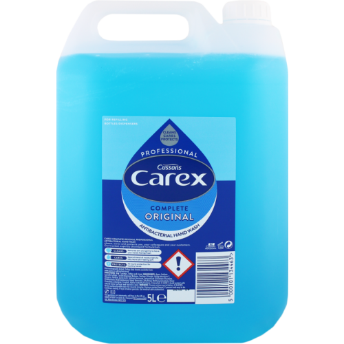 Carex Professional Large Bulk 5 Litre Bottle Antibacterial Hand Wash Soap