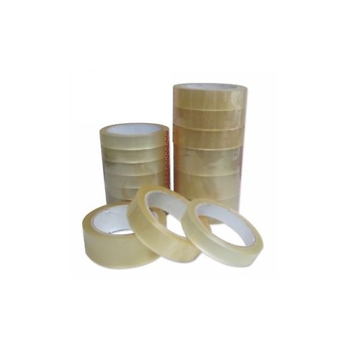 Clear Polyprop Sticky Tape 24mmx66M PK6 by , OSG1116