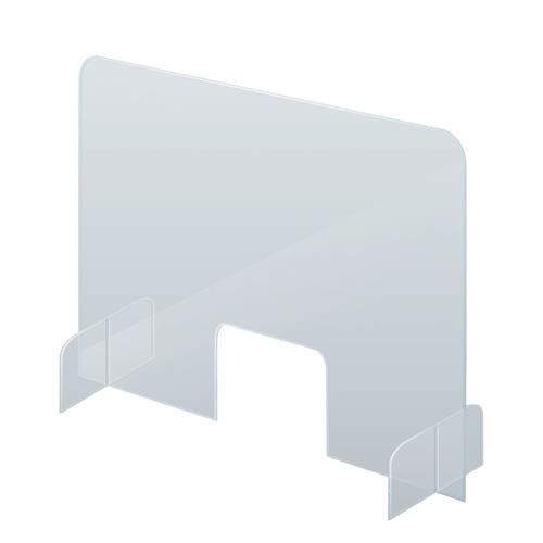 Counter Top Clear Protective Partition Screens 85 x 67cm Offices -Reception Desks - Office Desks - Shops -Petrol Stations