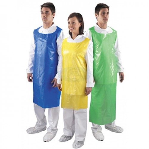 Disposable White Plastic Aprons Premium on a Roll 200