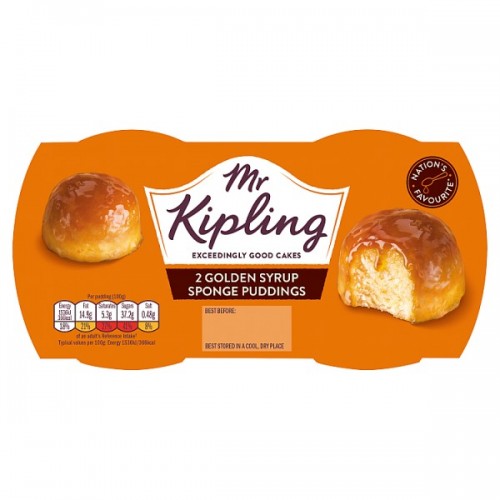FOOD BANK DONATION ITEM - This will be delivered to the Forest Foodbank - Mr Kipling Golden Syrup Sponge Puddings x 2