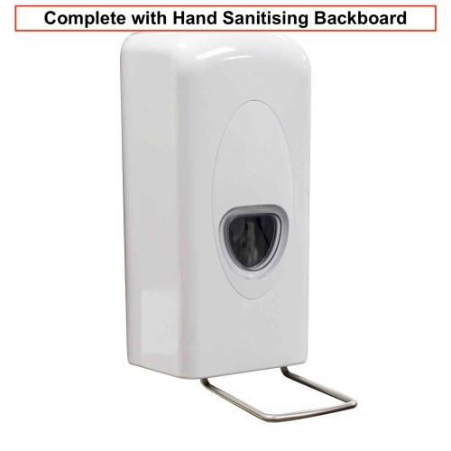 Hand Sanitising Wall Station - Hands Free - Dispenser for Liquid or Gel Hand Sanitiser & Backboard Sign