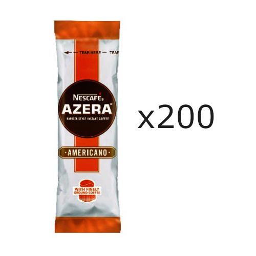 Nescafe Azera Instant One Cup Americano Sachet Coffee Sticks for Meetings & Kitchen Hygiene (Pack of 200) NL07791