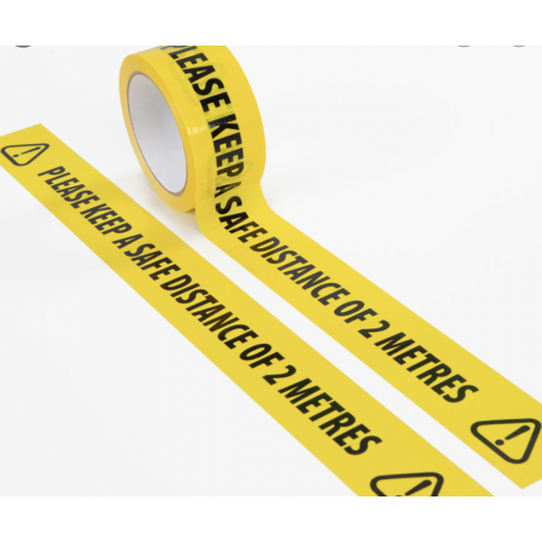 Please Keep A Safe Distance of 2M Tape Social Distancing Hazard Floor Marking Warning