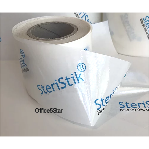 Steristik Antivirus Clear Self Adhesive Sticky Surface Covering Roll 75mm x 25M