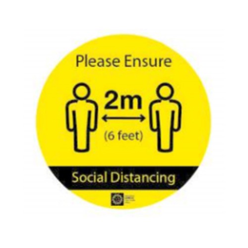 COVID-19 Please ensure 2m/6ft Social Distancing Floor Graphics