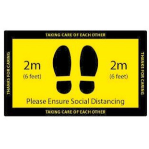 COVID-19 Social Distancing Floor Graphics 500mm X 300mm
