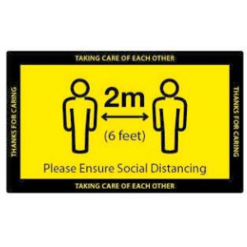 COVID-19 Social Distancing Floor Graphics 500mm X 300mm People