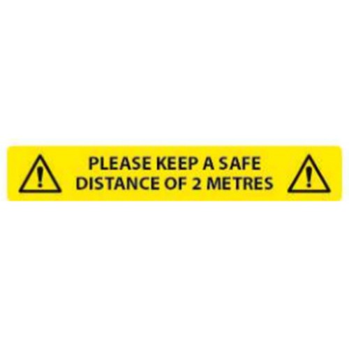 COVID-19 Please keep a safe distance Floor Graphics
