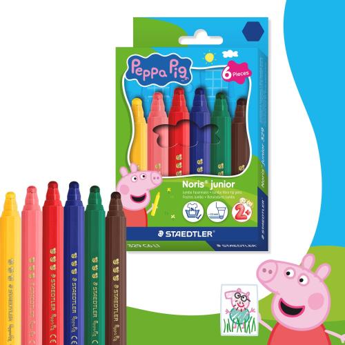 Peppa Pig Noris Junior Jumbo Felt-Tip Pens PK6