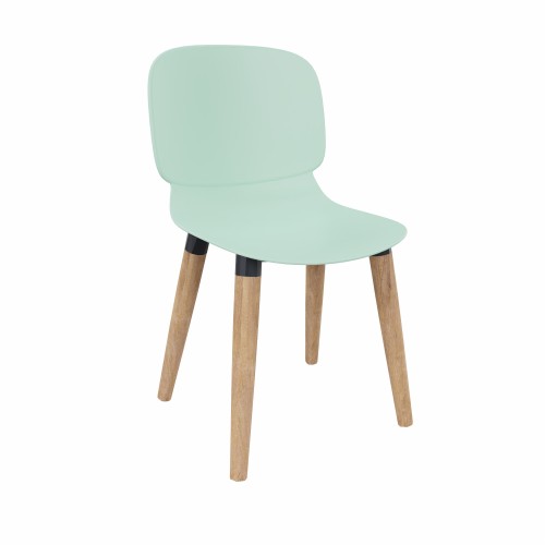 LORCA II wooden legged chair in Green