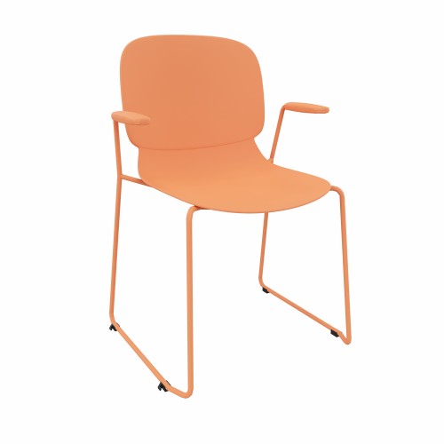 LORCA VII sledge base with armrest in Coral