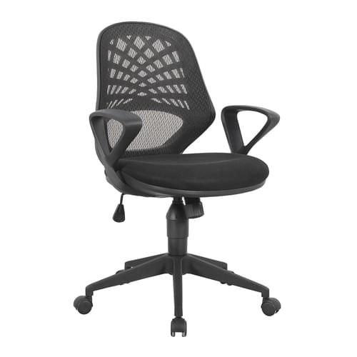 Mesh Back Operator Armchair with Fluted Black Nylon Base
