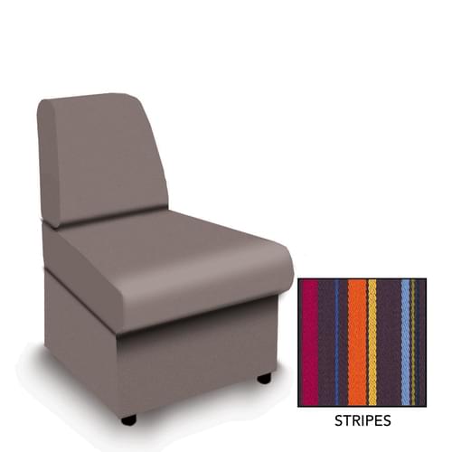 Contemporary Modular Fabric Low Back Sofa - Convex