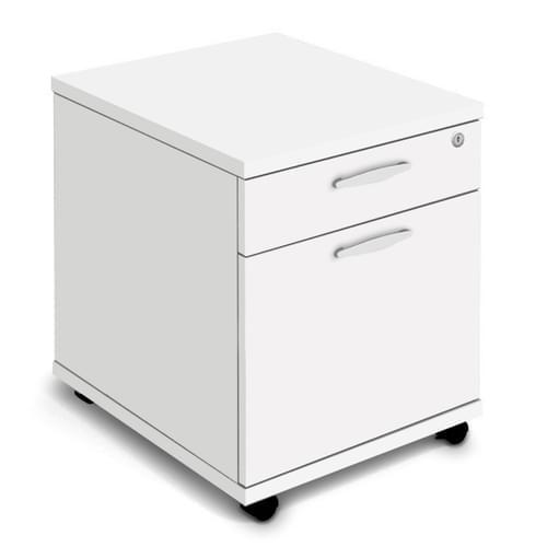 Mobile Pedestal with Castors for Mobility - 2 Drawer