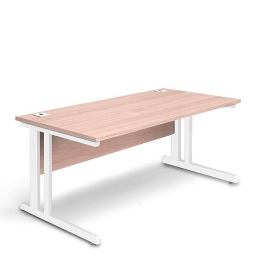 Rectangular Desk - 1400mm Wide with Cable Management & Modesty Panel