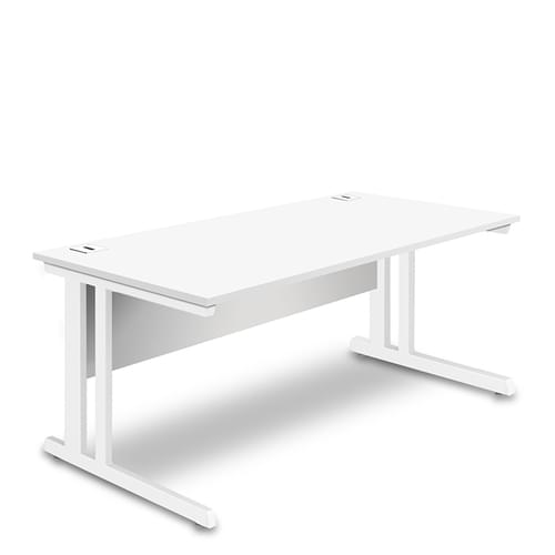 Rectangular Desk - 1600mm Wide with Cable Management & Modesty Panel